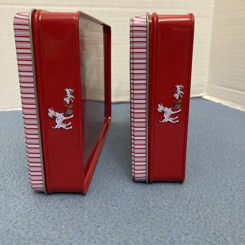 Williams Sonama Peppermint Bark 1 lb/16 oz Tins (Empty) from 2024 - Set‎ of 2